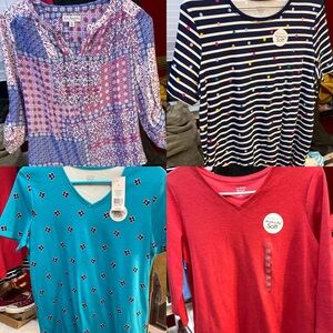 NWT bundle of 4 KIM ROGERS SHIRTS ..excellent condition